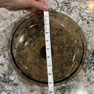 Vintage Amber Pyrex Replacement  V 33 Round Brown Glass Lid 9.5”